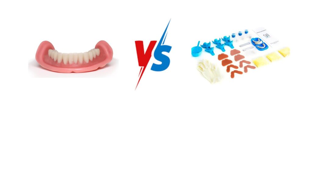 DIY denture kits vs boil-and-bite dentures